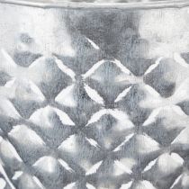 Artículo Olla de zinc con asas de cuerda Ø14,5cm H13cm