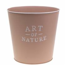 Artículo Macetero macetero de zinc metal rosa viejo Ø22cm H21cm