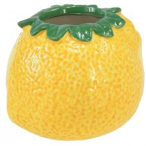 Jarrón decorativo limón macetero de cerámica amarillo Ø8,5cm