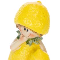 Artículo Figuritas de niño limón Decoración de mesa para verano estilo vintage, salas de estar y balcones 9 cm, 3 pzs