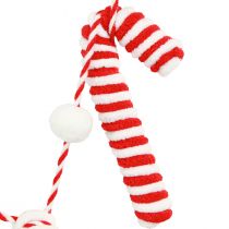 Artículo Guirnalda decorativa de bastón de caramelo Navidad rojo blanco L120cm