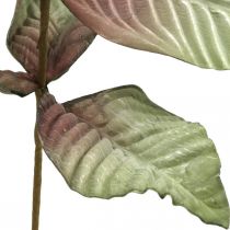Planta artificial rama decorativa espuma verde rojo marrón Al. 68 cm