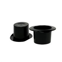 Cilindro decorativo negro, Nochevieja, sombrero como jardinera Al5,5cm 12ud