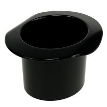 Cilindro decorativo negro, Nochevieja, sombrero como jardinera Al5,5cm 12ud