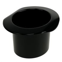 Artículo Cilindro decorativo negro, Nochevieja, sombrero como macetero H5,5cm 12 piezas