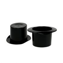 Cilindro negro 7cm 9uds