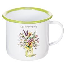 Artículo Taza/maceta decorativa, esmaltada, Ø11,5 cm, H10 cm