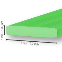 Artículo Alambre plano de aluminio verde manzana 5mm 10m