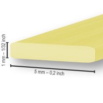 Artículo Alambre plano aluminio dorado 5mm 10m