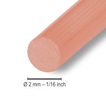 Artículo Alambre de aluminio de 2 mm, alambre para joyería, oro rosa, 500 g, 60 m