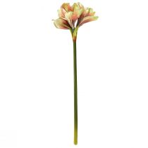 Artículo Flor de amarilis artificial en rosa y amarillo - 66 cm - idea de regalo ideal y decoración elegante para interiores