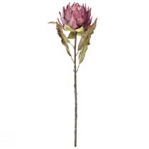 Artículo Alcachofa Artificial Flor Artificial Grande Aspecto Seco Púrpura 76cm