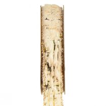 Artículo Cinta con pelo cinta decorativa crema oro piel sintética 25mm 15m
