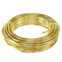 Artículo Alambre artesanal de aluminio dorado Ø5 mm, 500 g – Perfecto para joyería, floristería y decoración