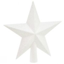 Artículo Adorno para árbol blanco brillante de 19 cm: irrompible y brillante, perfecto para elegantes decoraciones navideñas