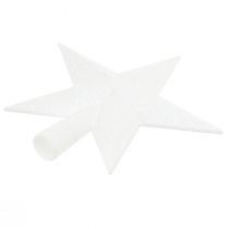 Artículo Adorno para árbol blanco brillante de 19 cm: irrompible y brillante, perfecto para elegantes decoraciones navideñas