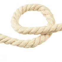Artículo Cordón de algodón cordón decorativo crema Ø6mm 5m cada 2ud