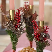 Artículo Palillo de bayas rojo 23 cm 12 piezas