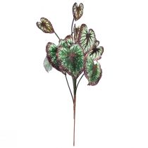 Artículo Begonia Plantas Artificiales Hoja Begonias Verde Púrpura 62cm