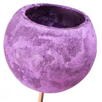 Artículo Campana en palo Decoración exótica en seco Purple Berry 44cm 15 piezas