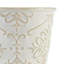 Artículo Macetero macetero de cerámica blanco Ø7cm H8cm 4ud
