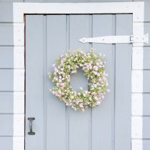 Artículo Corona de flores artificiales corona de puerta decoración de pared Ø30cm H6cm