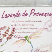 Artículo Bol ovalado de metal con asas para flores, color lavanda, 32×15×15 cm