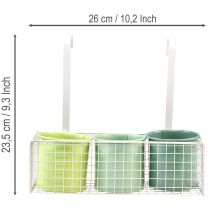 Artículo Maceta colgante, decoración para balcón, decoración de cocina, 26 cm de largo.