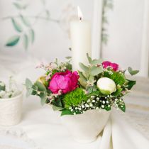 Artículo Macetero macetero de cerámica copa de flores macetero blanco Ø19cm
