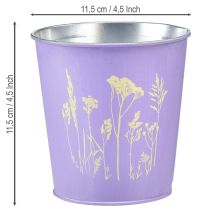 Artículo Maceta de metal, jardinera, color morado, Ø11,5 cm, H11,5 cm