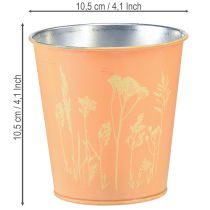 Artículo Maceta de metal con diseño de melocotón, jardinera, Ø10,5 cm H10,5 cm