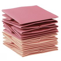 Artículo Macetero flor bolso rosa salmón 12cmx12cm 6uds