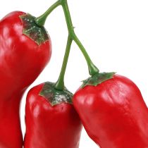 Artículo Maniquí de comida con chiles rojos de 9 cm en la rama