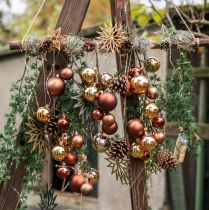Artículo Adornos para árboles de Navidad decoración de copos de nieve de madera verde 10 cm 12 piezas