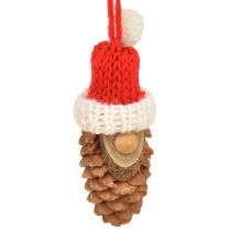 Artículo Decoración del árbol de Navidad gnomo cono gnomo rojo 9cm 12ud