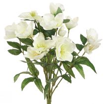 Ramo de rosas navideñas 39cm crema