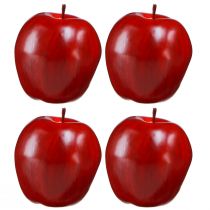 Artículo Deco manzana roja Deco fruta Ø8cm H9.5cm Red Delicious 4 piezas