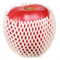 Artículo Manzana decorativa roja, fruta artificial de tacto realista, 9 cm