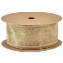 Artículo Cinta de terciopelo cinta decorativa cinta para joyería terciopelo marrón A50mm L8m