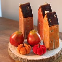 Artículo Peras rojas decorativas, Ø5,5 cm, H6,5 cm, 12 unidades, fruta decorativa