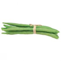 Artículo Frijoles decorativos, vegetales artificiales, verdes, tacto real, 17 cm, 6 piezas