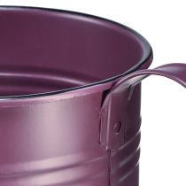 Artículo Regadera decorativa, maceta de metal morado, Ø13,5 cm H12,5 cm