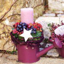 Artículo Regadera decorativa macetero de metal morado Ø13,5cm H12,5cm