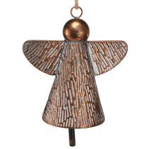 Artículo Campana decorativa ángel de la guarda metal bronce 19,5x12x19cm vintage