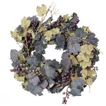Artículo Corona decorativa hojas de parra y uvas corona de otoño enredaderas Ø60cm