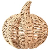 Artículo Calabaza decorativa rafia natural rústica decoración otoñal Ø25cm H25cm