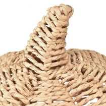 Artículo Calabaza decorativa rafia natural rústica decoración otoñal Ø25cm H25cm