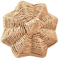 Artículo Calabaza decorativa rafia natural rústica decoración otoñal Ø25cm H25cm