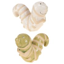 Artículo Divertida decoración de gusanos de cerámica oruga colgante maceta decorativa 9x6cm 2 piezas