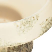 Artículo Cuenco decorativo cerámica con base crema gris verde Ø17cm 10cm